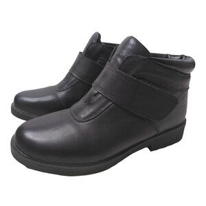 Propet Ankle Boot Mens 10 D Black Leather Waterproof Winter Outdoor Lined Tyler
